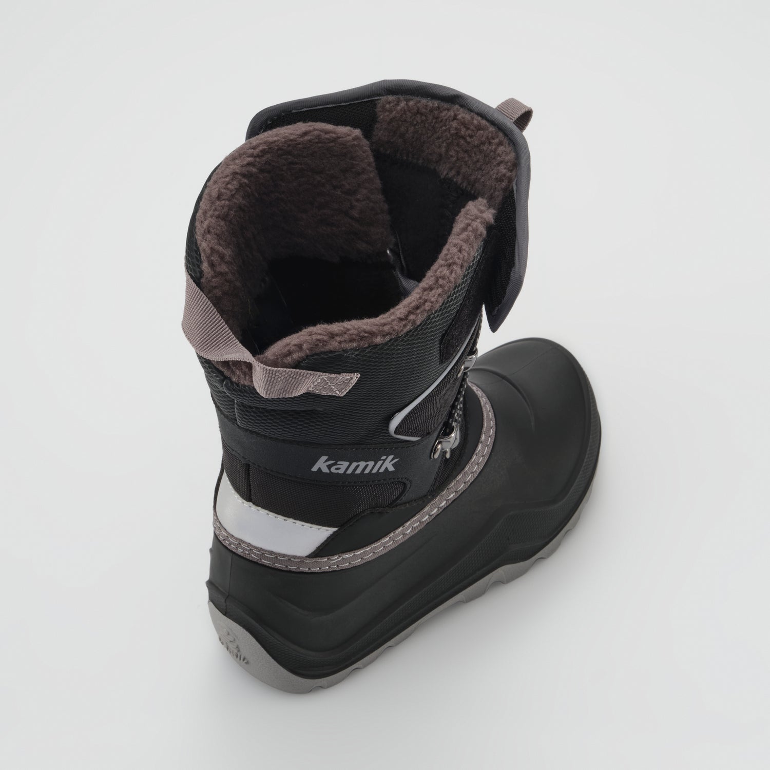 Black,Noir : Luke EZ Kids Winter Boots - Three-Quarter Top View