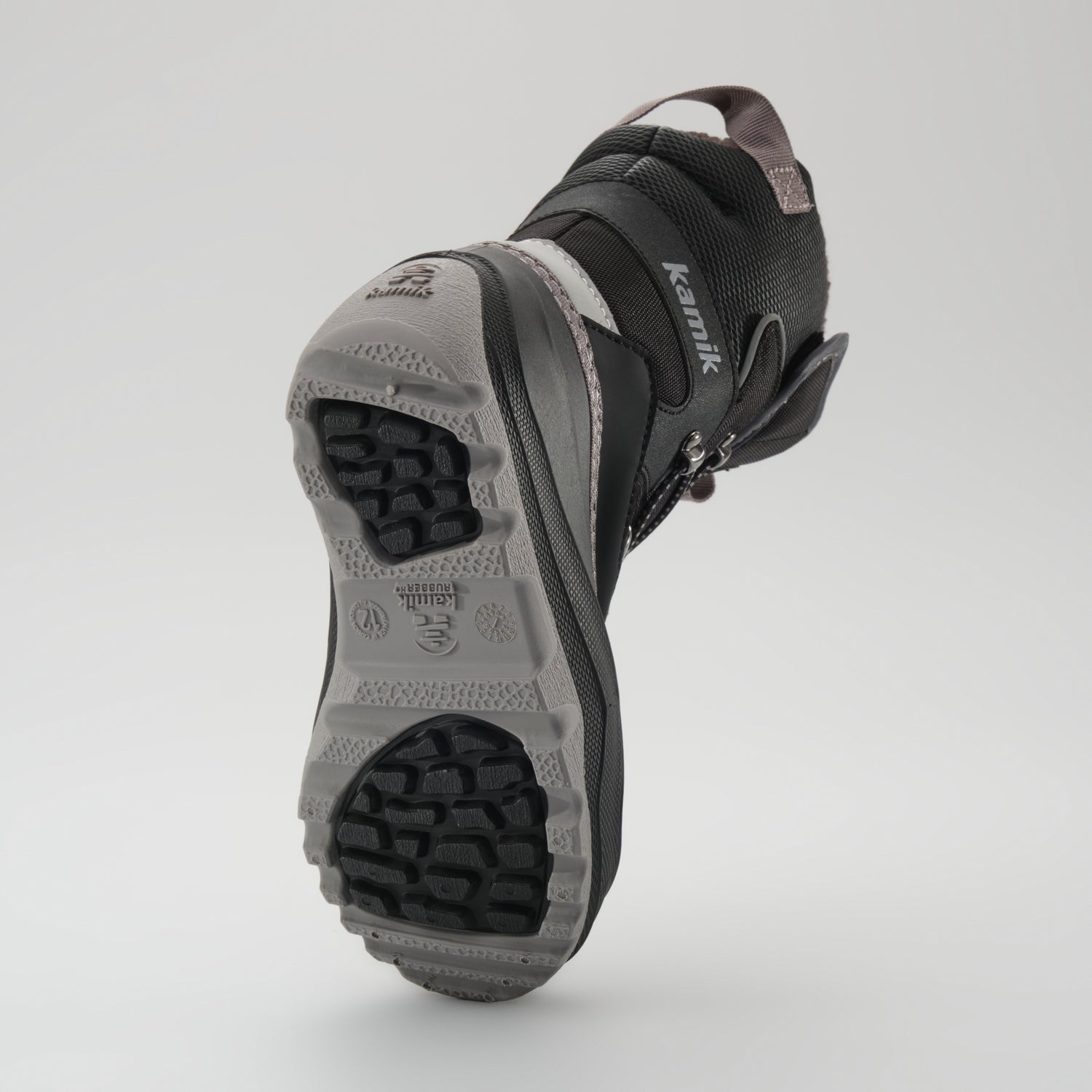 Black,Noir : Luke EZ Kids Winter Boots - Outsole View