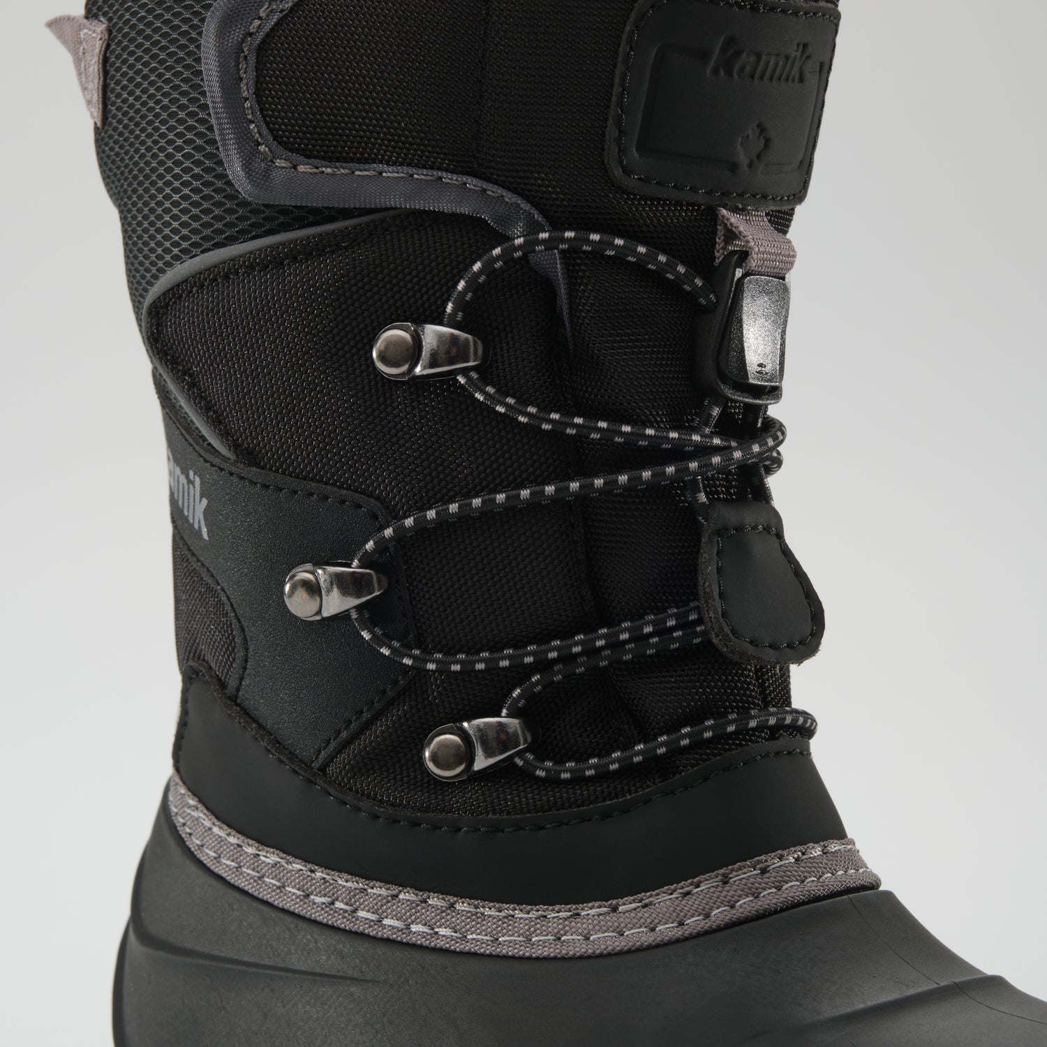 Black,Noir : Luke EZ Kids Winter Boots - Laces View