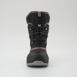 Black,Noir : Luke EZ Kids Winter Boots - Front View