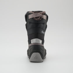 Black,Noir : Luke EZ Kids Winter Boots - Back View