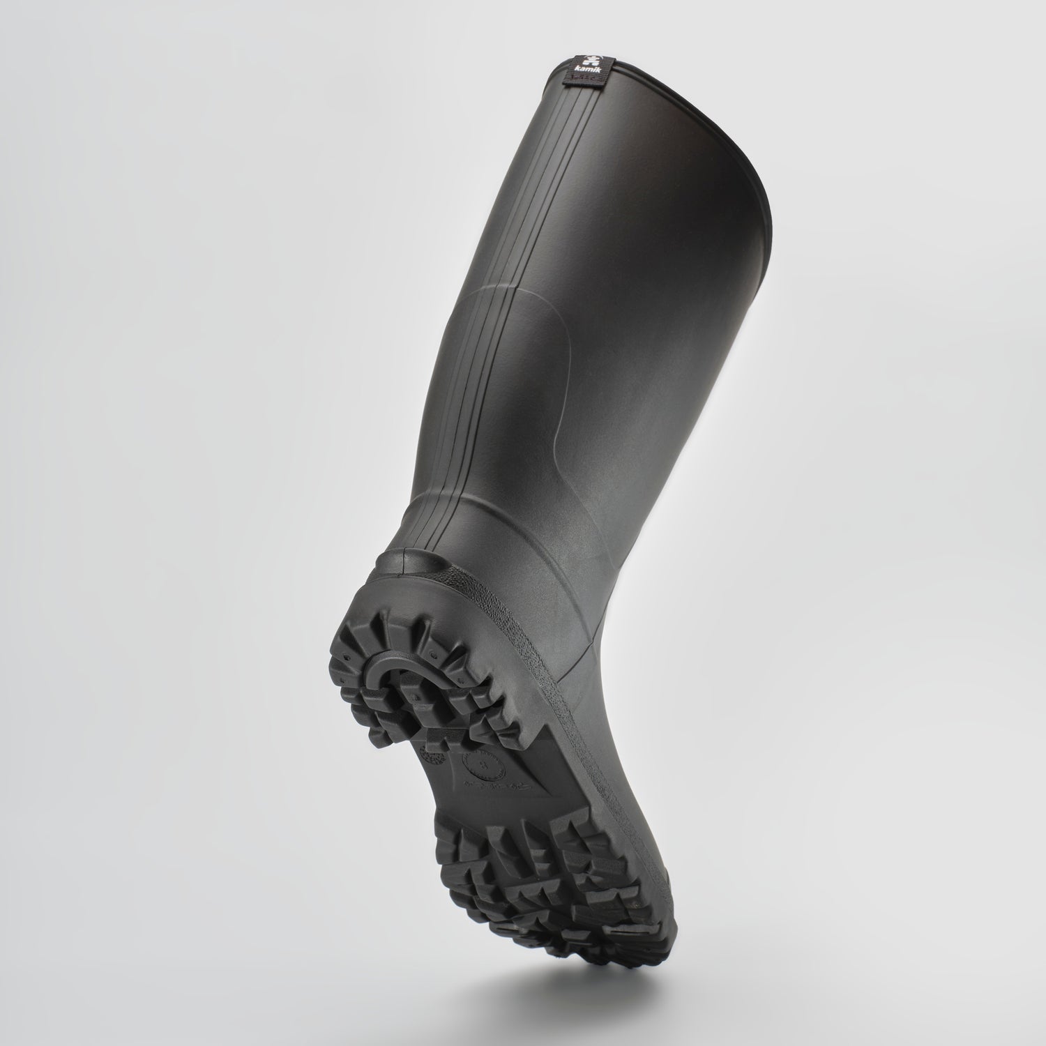 Black,Noir : Michael Men's Rain Boots - Outsole View