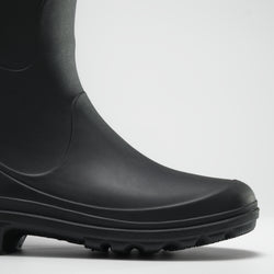 Black,Noir : Miranda Women's Rain Boots - Side View Close-up