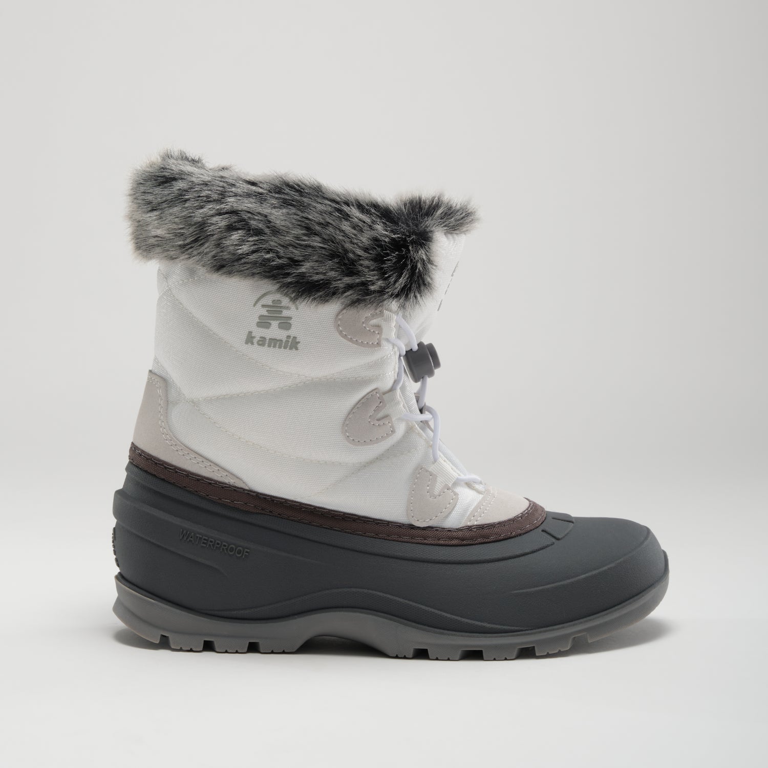White,Blanc : Momentum Low 2 Women's Winter Boots - Side View