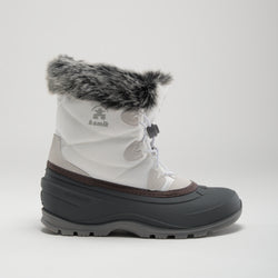 White,Blanc : Momentum Low 2 Women's Winter Boots - Side View