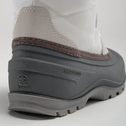 White,Blanc : Momentum Low 2 Women's Winter Boots - Close-up Back View