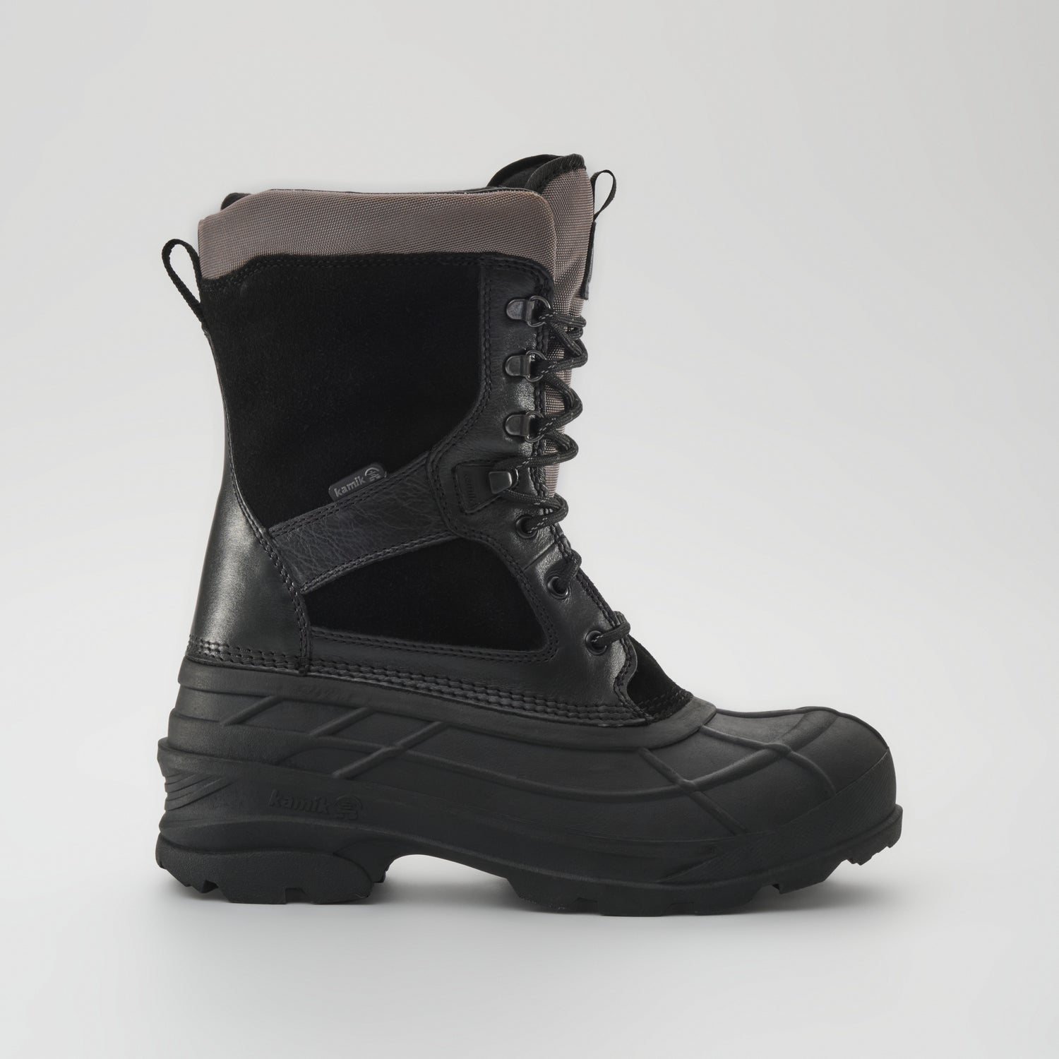 Black,Noir : Nation Plus Men's Winter Boots - Side View