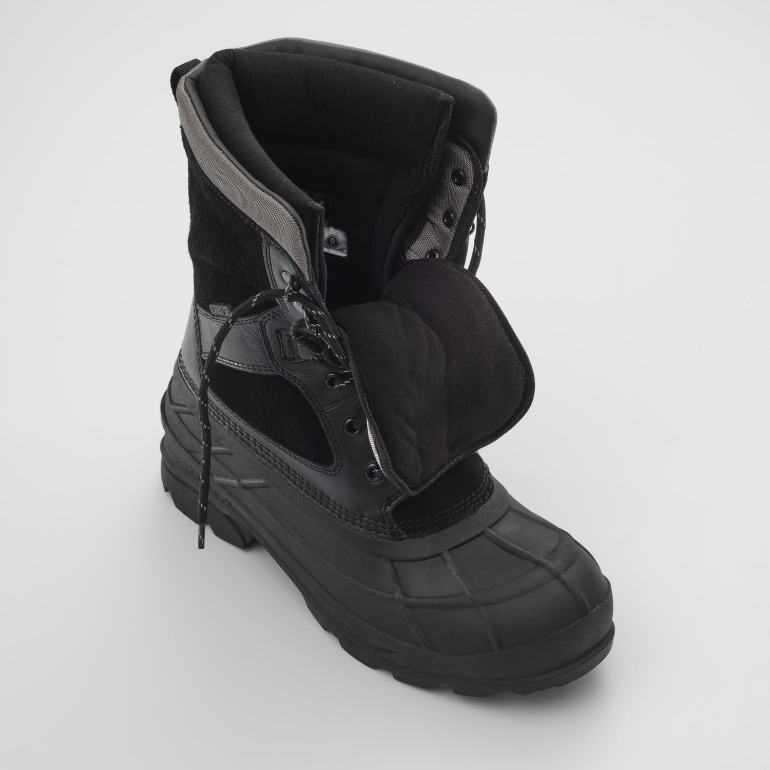 Black,Noir : Nation Plus Men's Winter Boots - Open View