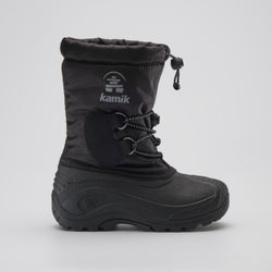Black,Noir : Northpole Kids Winter Boots - Side View
