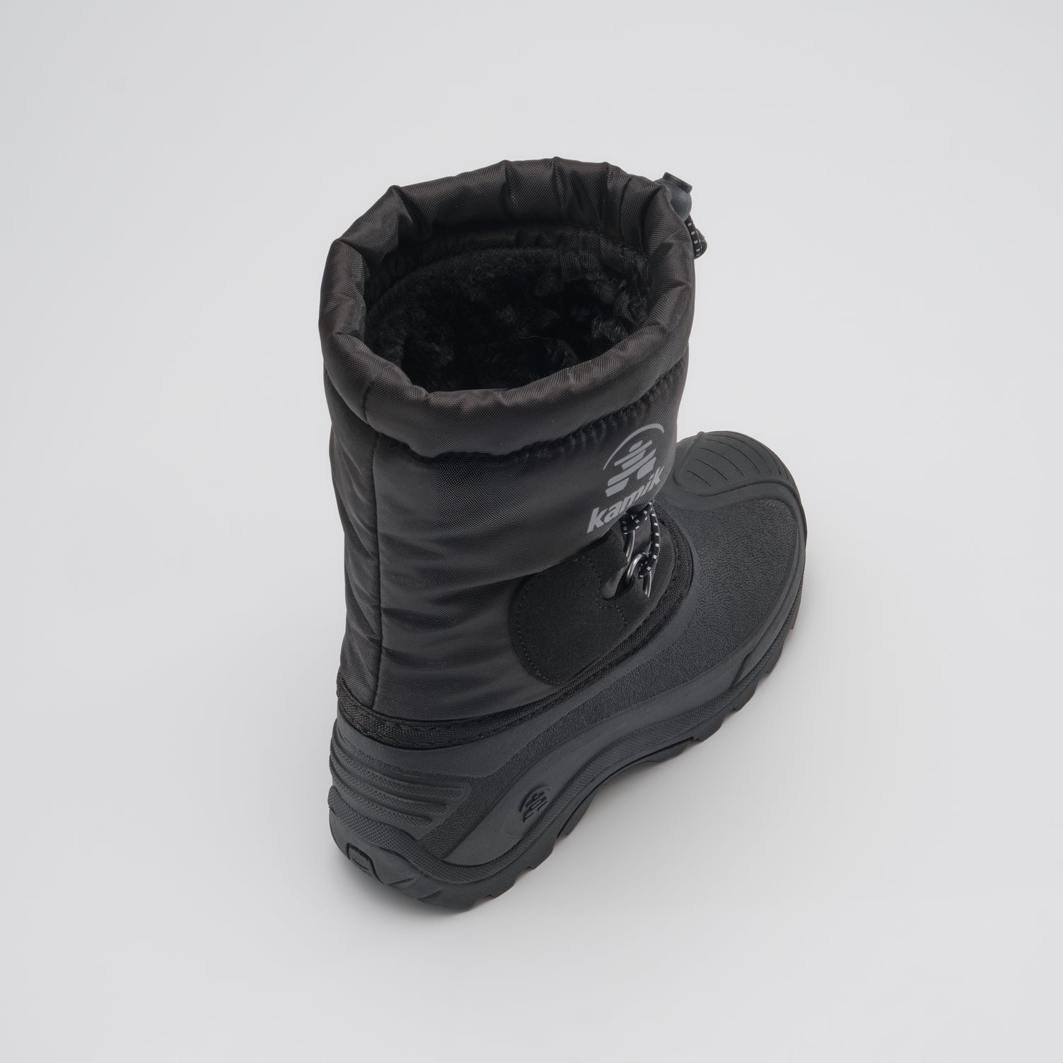 Black,Noir : Northpole Kids Winter Boots - Three-Quarter Back View