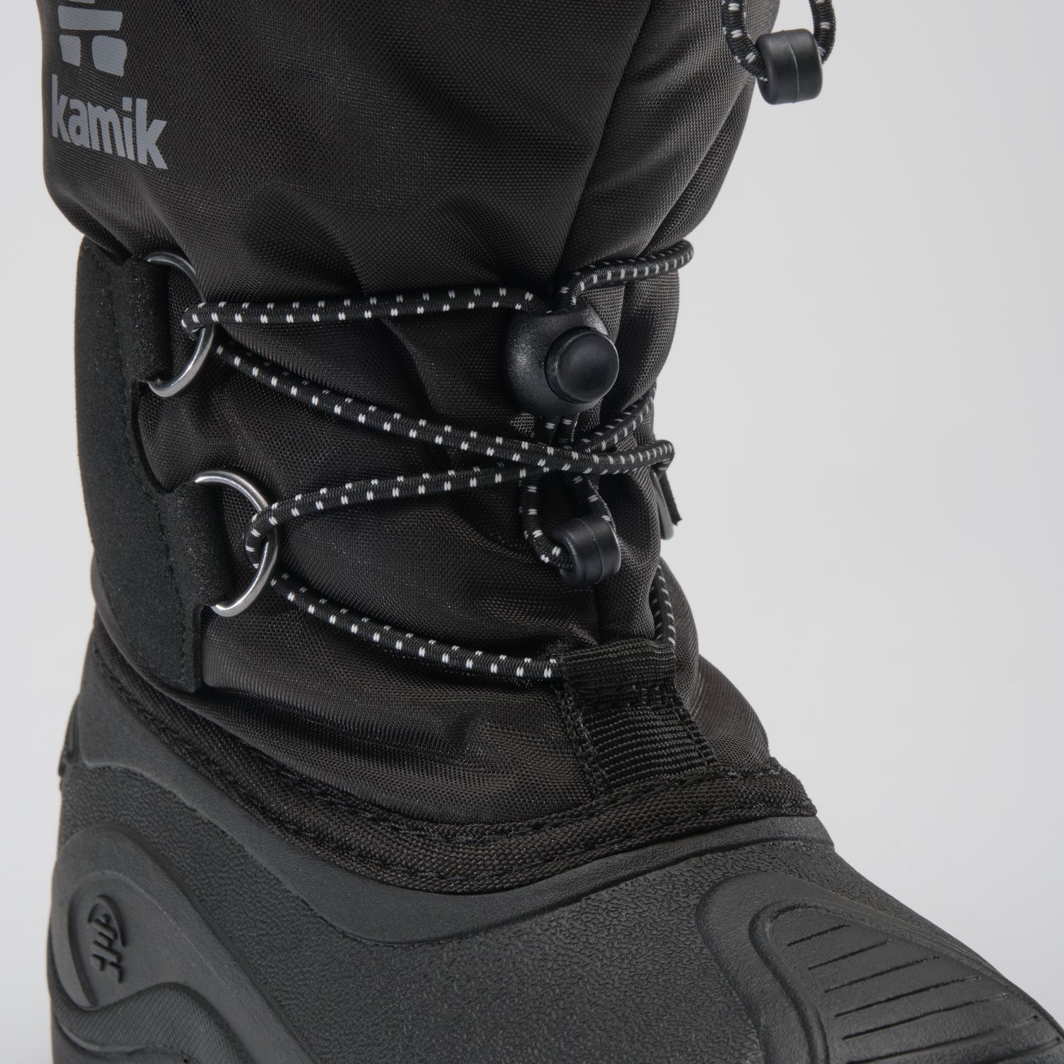 Black,Noir : Northpole Kids Winter Boots - Laces View