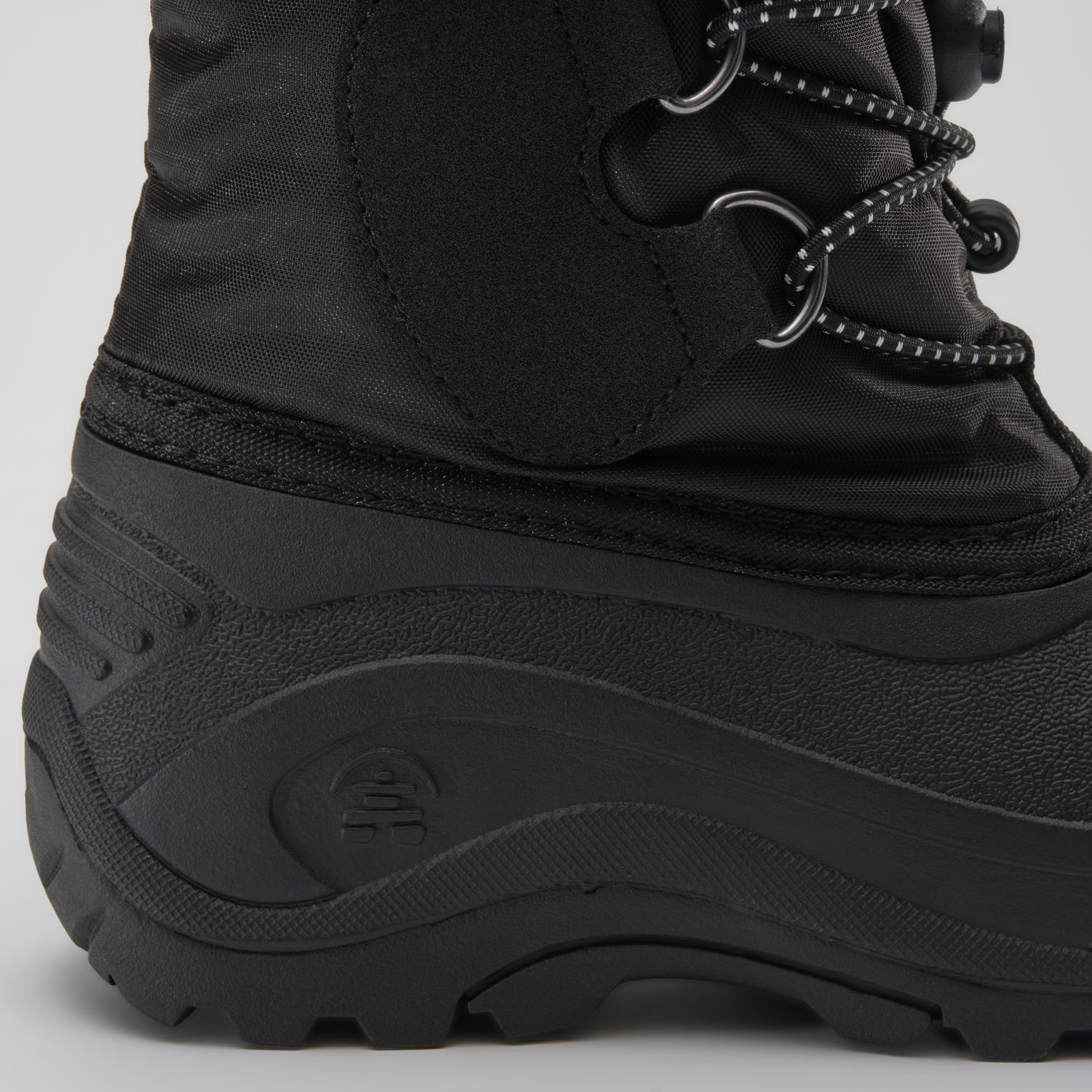 Black,Noir : Northpole Kids Winter Boots - Close-up Side View