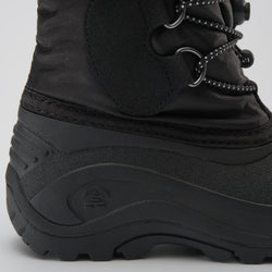 Black,Noir : Northpole Kids Winter Boots - Close-up Side View