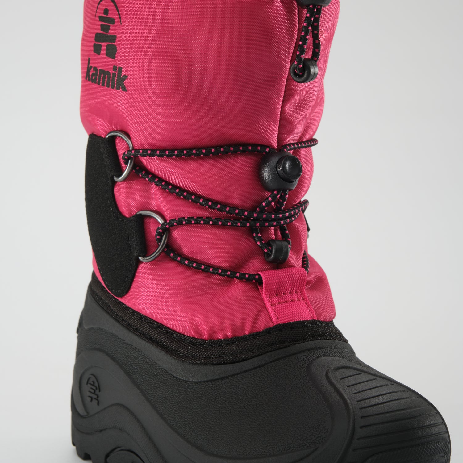 Magenta : Northpole Kids Winter Boots - Laces View