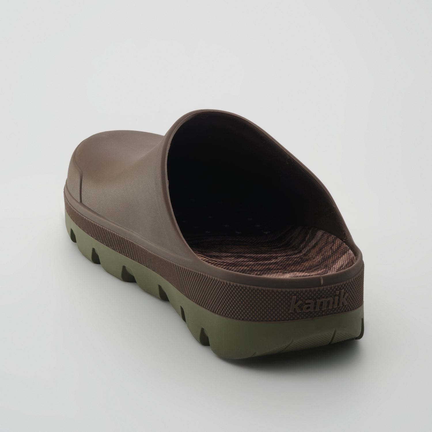 Brown,Brun : Nova Unisex Comfort Clogs - Three-Quarter Back View