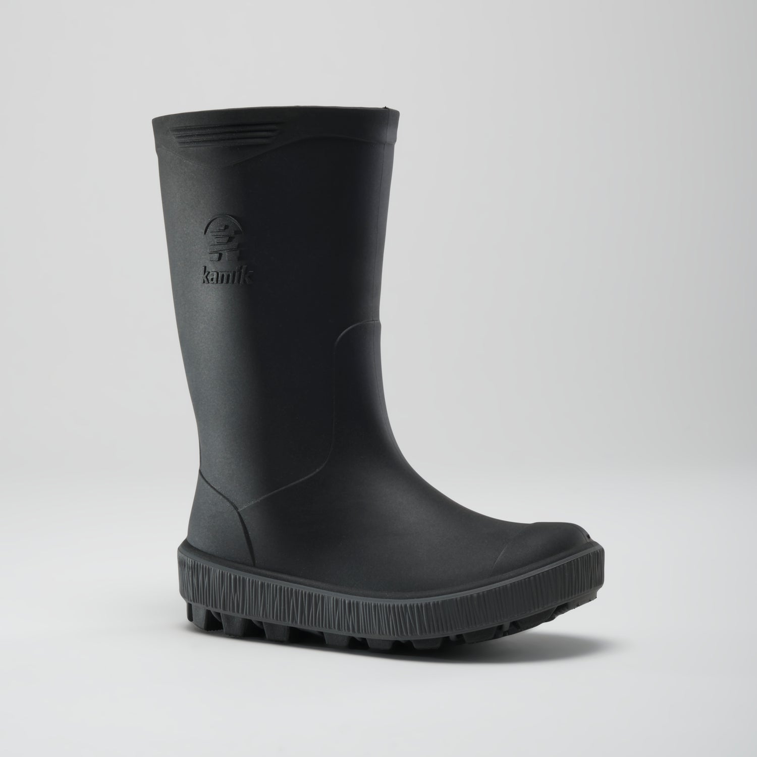 Black-Charcoal,Noir-Charbon : Riptide Kids' Rain Boots - Main View