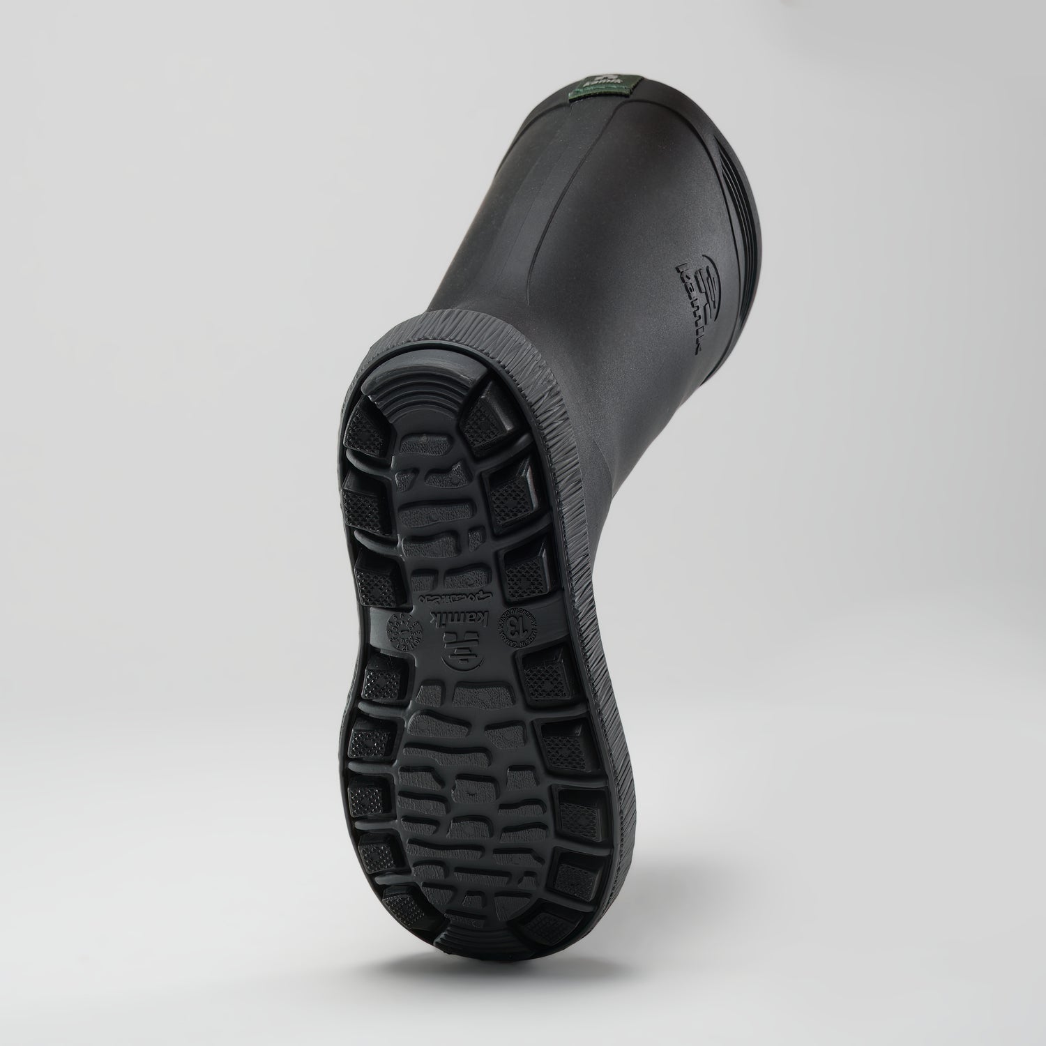 Black-Charcoal,Noir-Charbon : Riptide Kids' Rain Boots - Outsole View