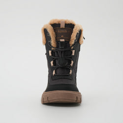 Black-Brown,Noir-Brun : Seeker F Kids Winter Boots - Front View