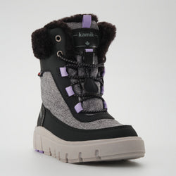 Charcoal,Charbon : Seeker F Kids Winter Boots - Close-up Front View