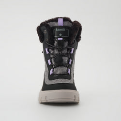 Charcoal,Charbon : Seeker F Kids Winter Boots - Front View