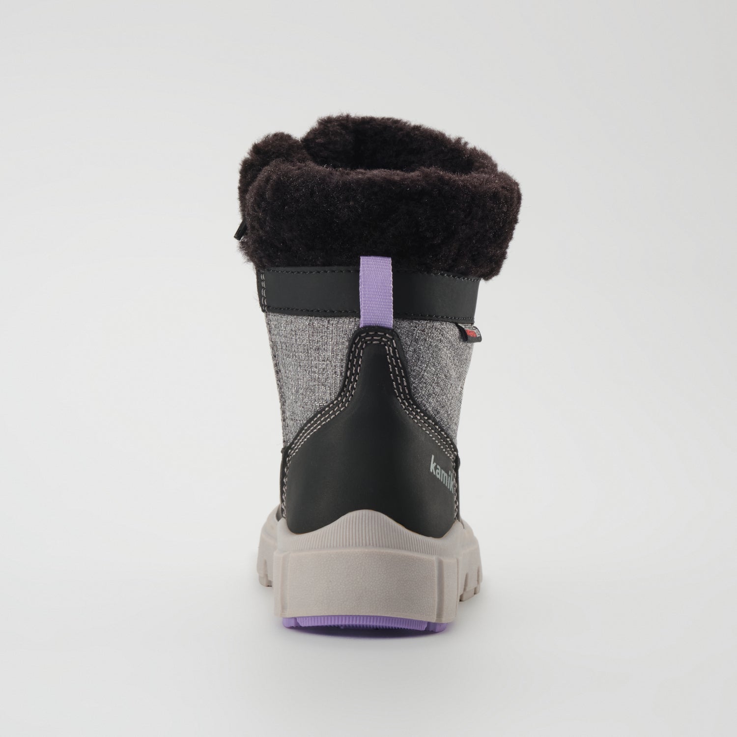 Charcoal,Charbon : Seeker F Kids Winter Boots - Back View