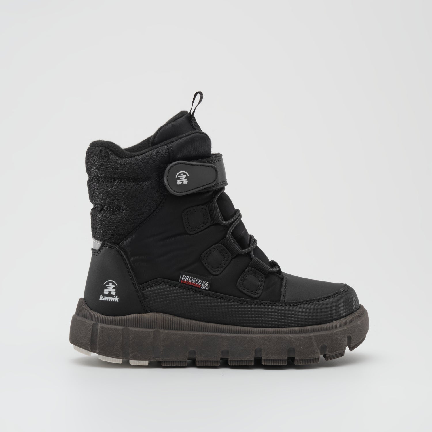 Black,Noir : Seeker Kids Winter Boots - Side View