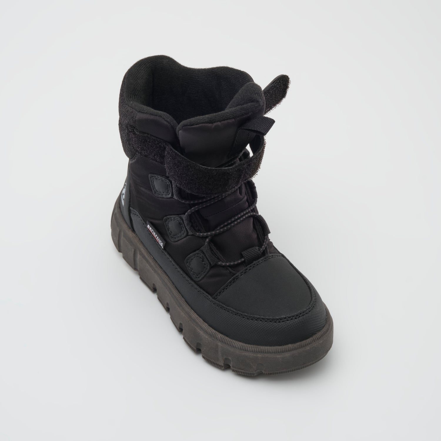 Black,Noir : Seeker Kids Winter Boots - Three-Quarter Top View
