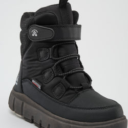 Black,Noir : Seeker Kids Winter Boots - Close-up Front View