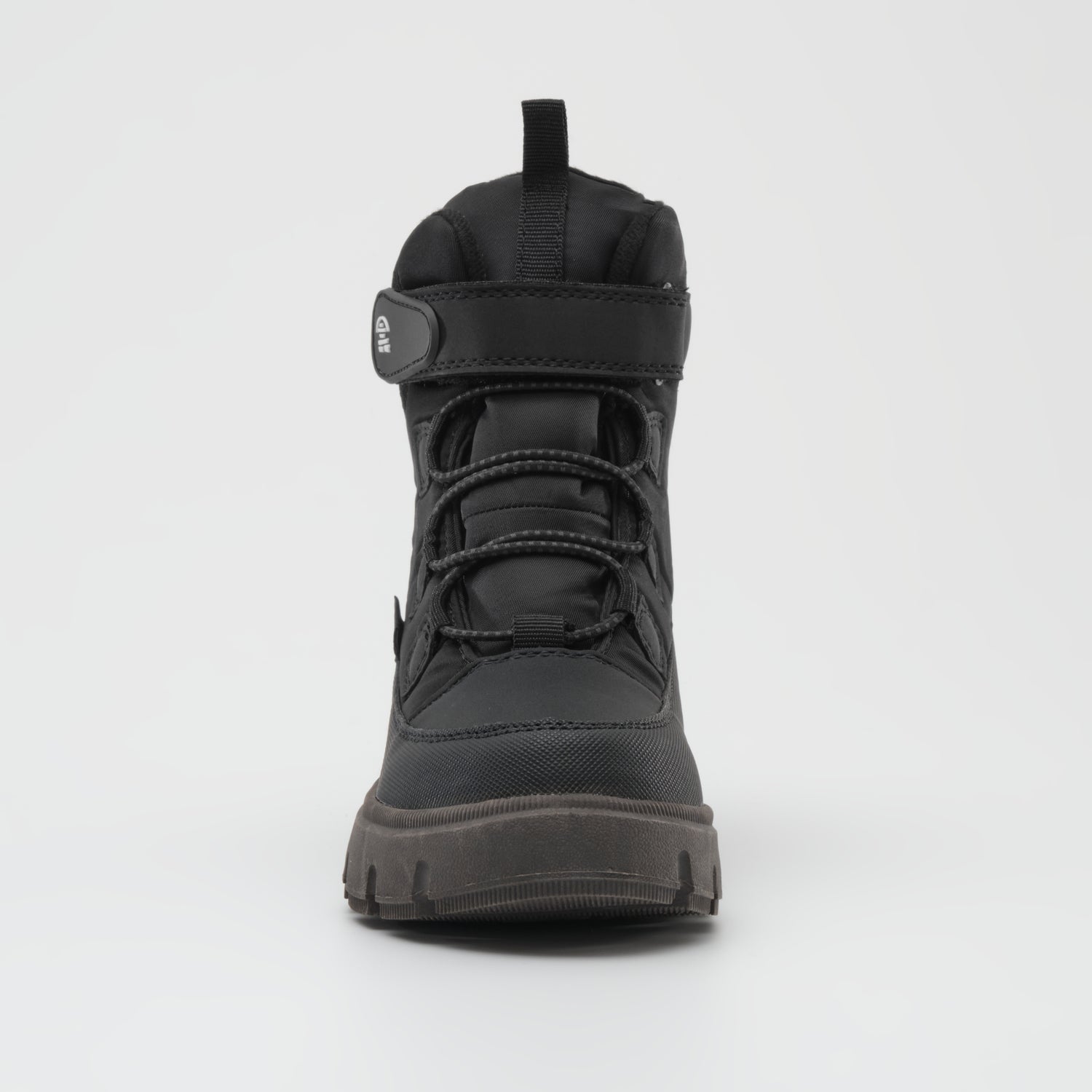 Black,Noir : Seeker Kids Winter Boots - Front View