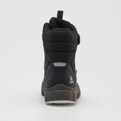 Black,Noir : Seeker Kids Winter Boots - Back View