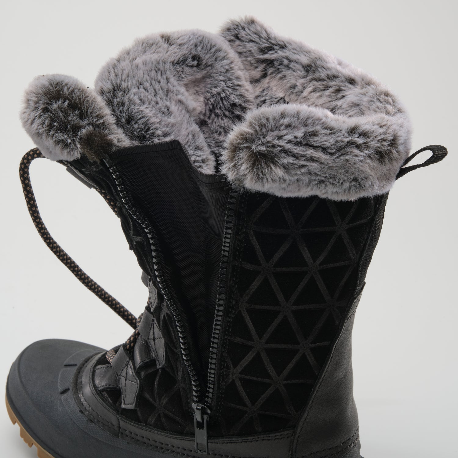 Black,Noir : Snovalley 6 Women's Winter Boots - Zipper View