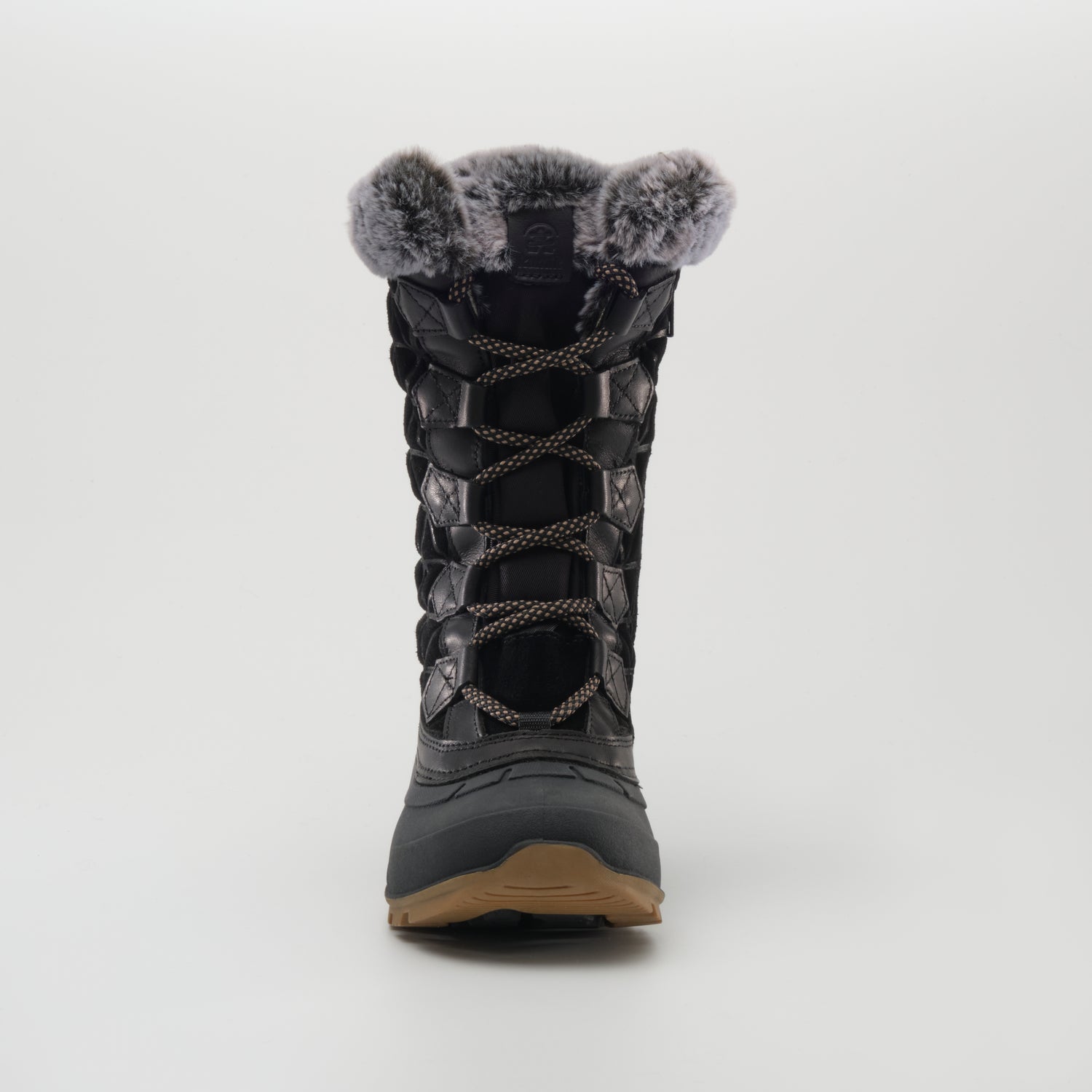 Black,Noir : Snovalley 6 Women's Winter Boots - Front View