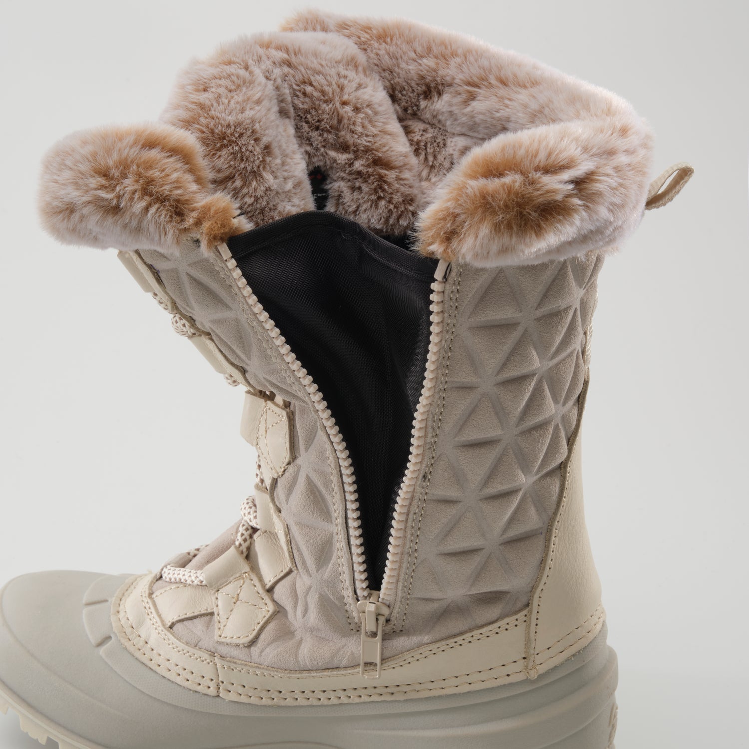 Off White,Blanc cassé : Snovalley 6 Women's Winter Boots - Zipper View