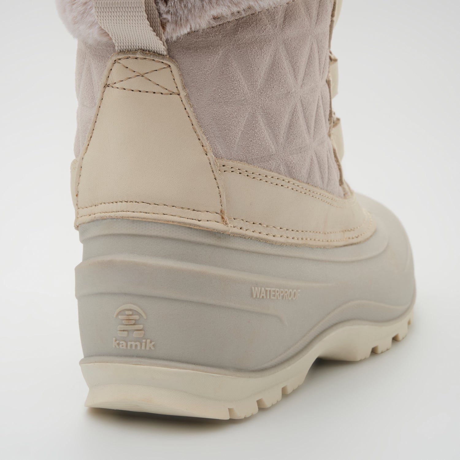 Off White,Blanc cassé : Snovalley 7 Women's Winter Boots - Close-up Back View