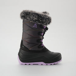 Charcoal-Purple,Charbon-Violet : Snowangel Kids Winter Boots - Side View