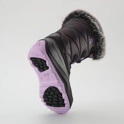 Charcoal-Purple,Charbon-Violet : Snowangel Kids Winter Boots - Outsole View