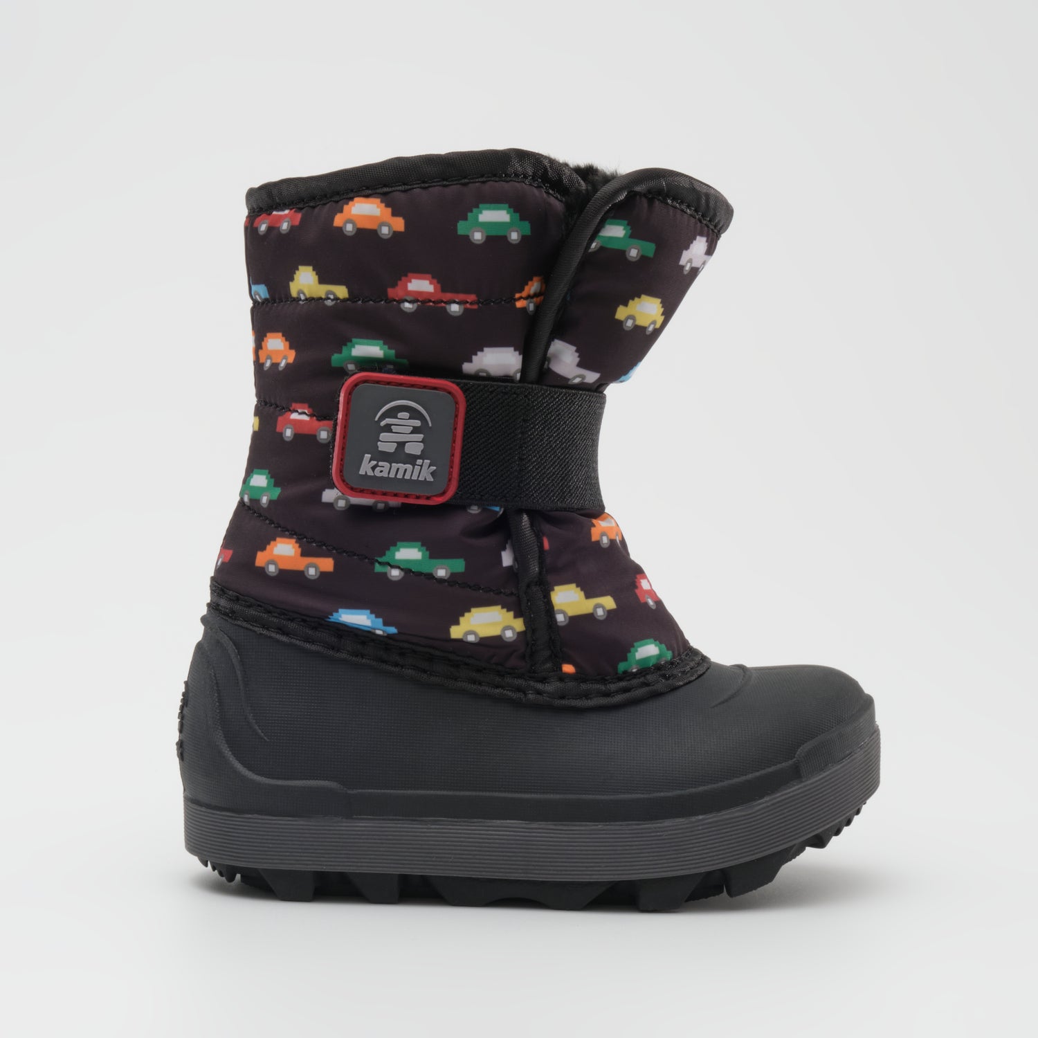 Black,Noir : Snowbug 7 Print Toddlers Winter Boots - Side View