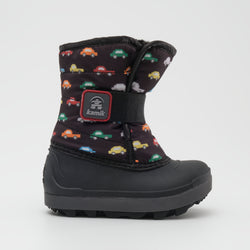 Black,Noir : Snowbug 7 Print Toddlers Winter Boots - Side View