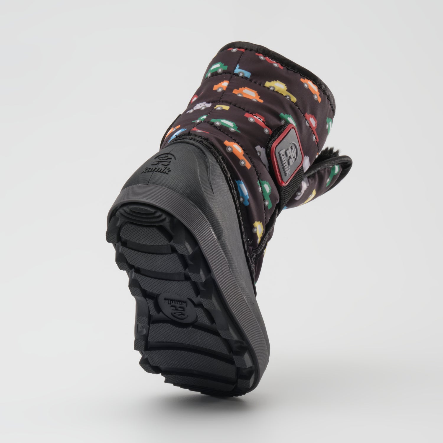 Black,Noir : Snowbug 7 Print Toddlers Winter Boots - Outsole View