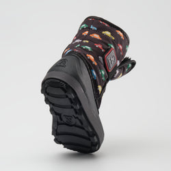Black,Noir : Snowbug 7 Print Toddlers Winter Boots - Outsole View