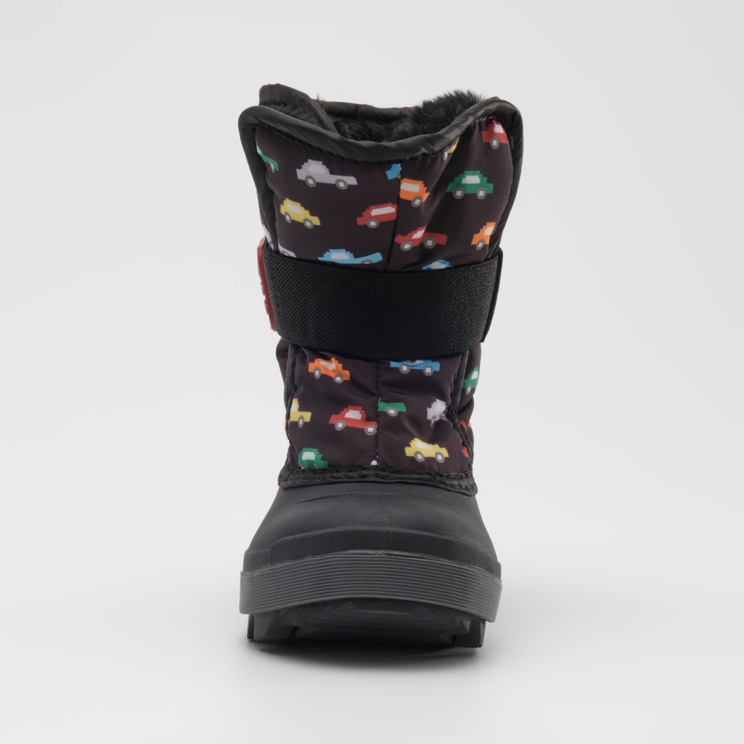 Black,Noir : Snowbug 7 Print Toddlers Winter Boots - Front View
