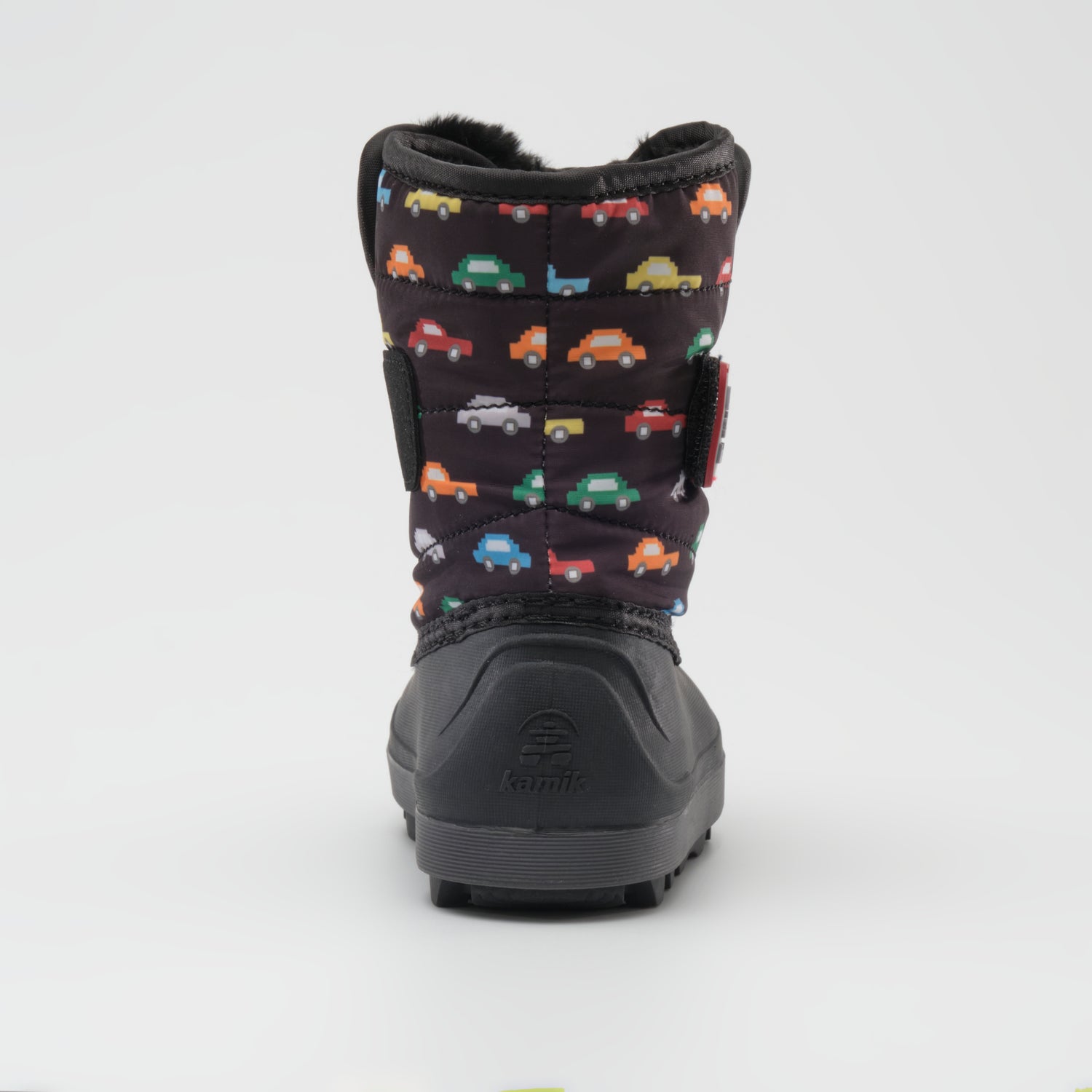 Black,Noir : Snowbug 7 Print Toddlers Winter Boots - Back View