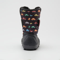 Black,Noir : Snowbug 7 Print Toddlers Winter Boots - Back View