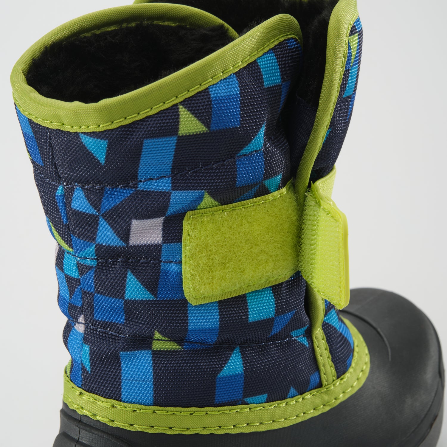 Navy-Lime,Marine-Lime : Snowbug 7 Print Toddlers Winter Boots - Velcro View