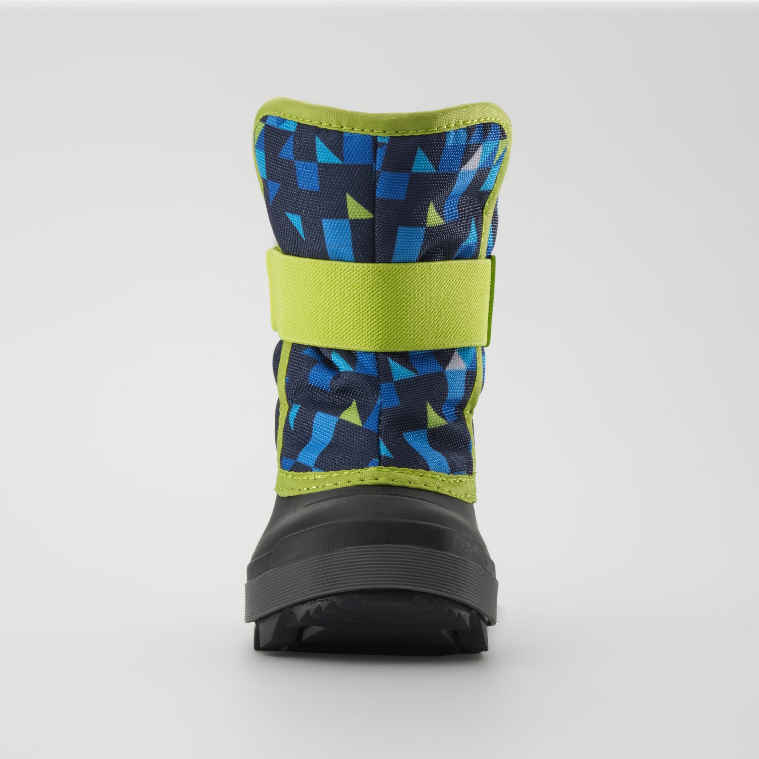 Navy-Lime,Marine-Lime : Snowbug 7 Print Toddlers Winter Boots - Front View
