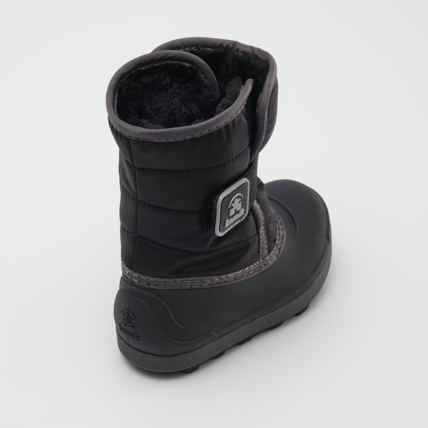 Black,Noir : Snowbug 7 Toddlers Winter Boots - Three-Quarter Back View