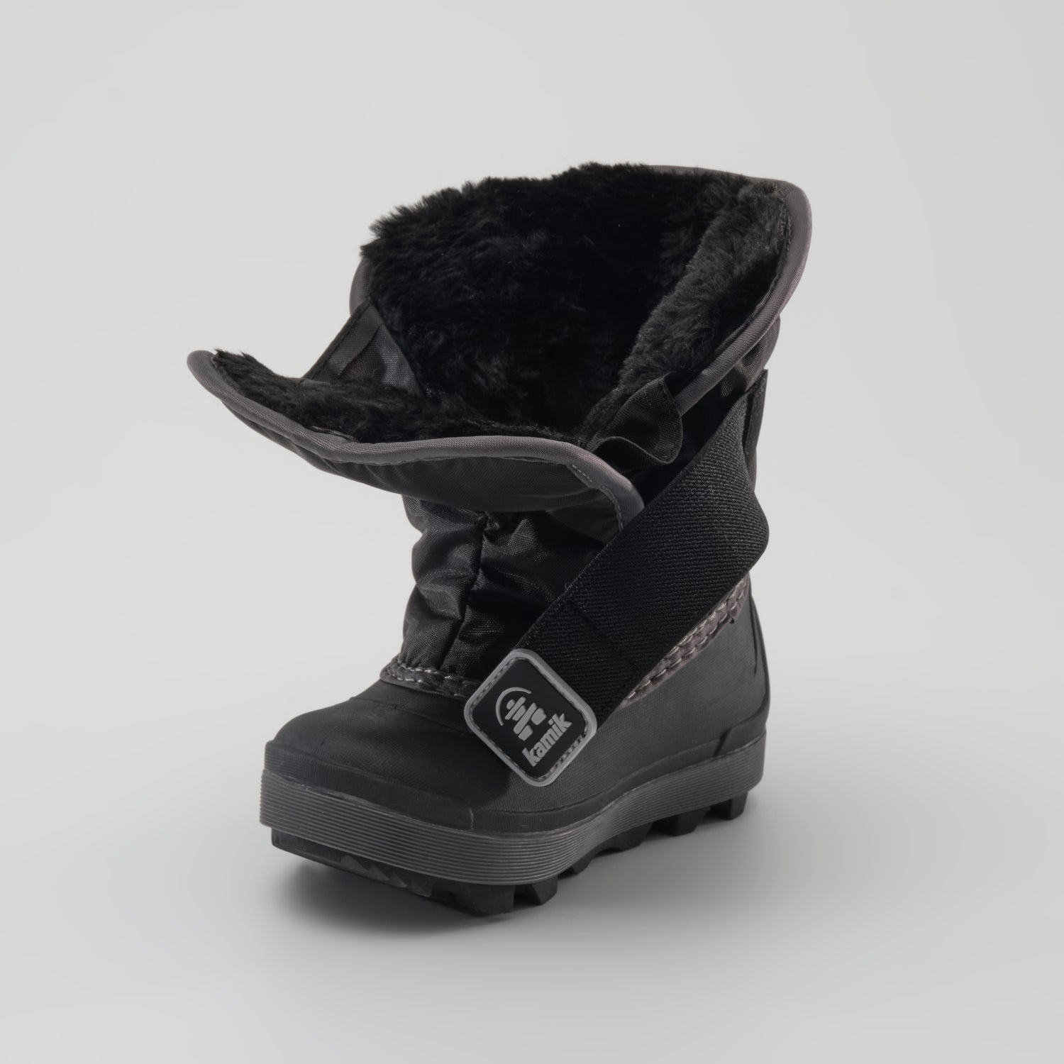 Black,Noir : Snowbug 7 Toddlers Winter Boots - Three-Quarter Front View