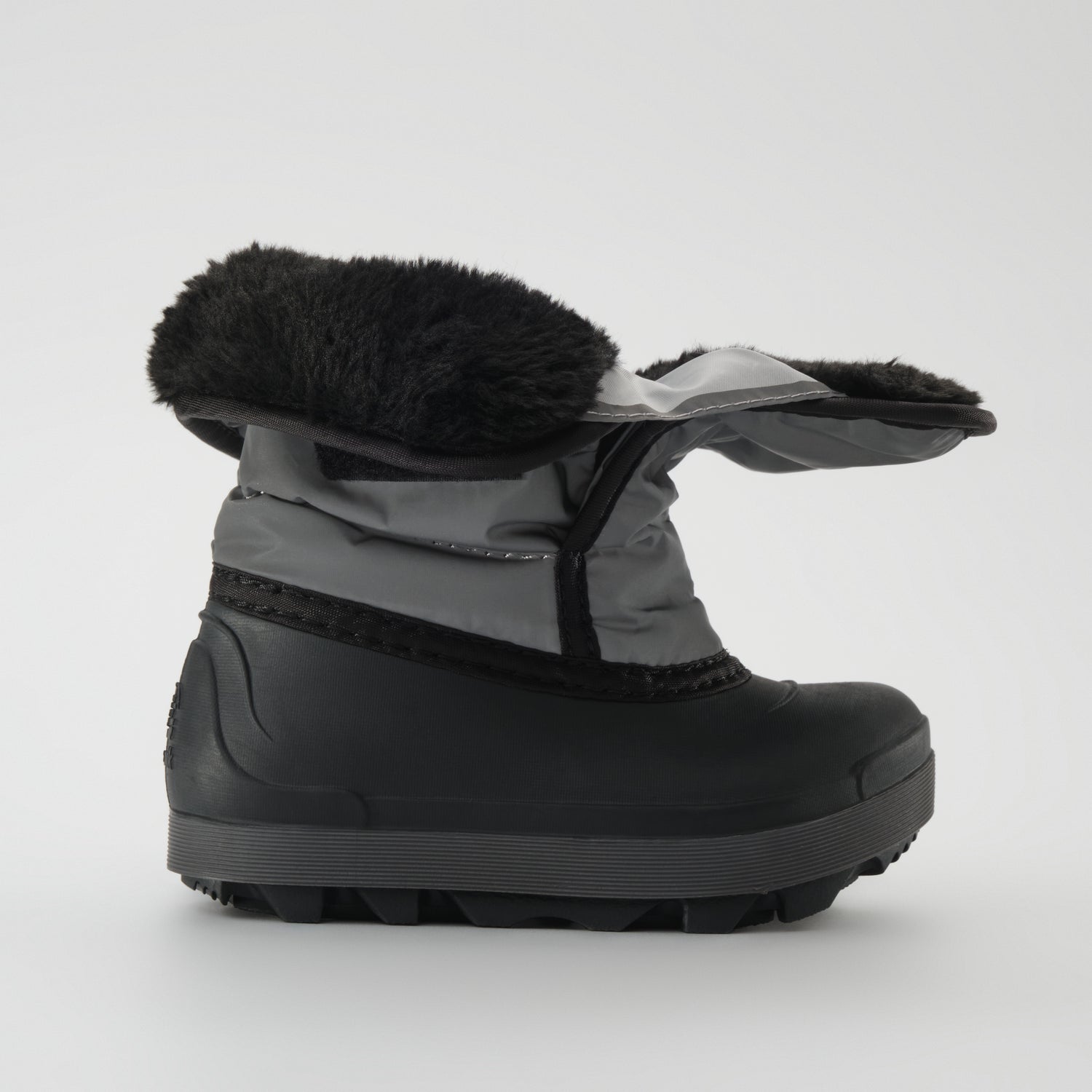 Silver,Argent : Snowbug 7 Toddlers Winter Boots - Side Open View