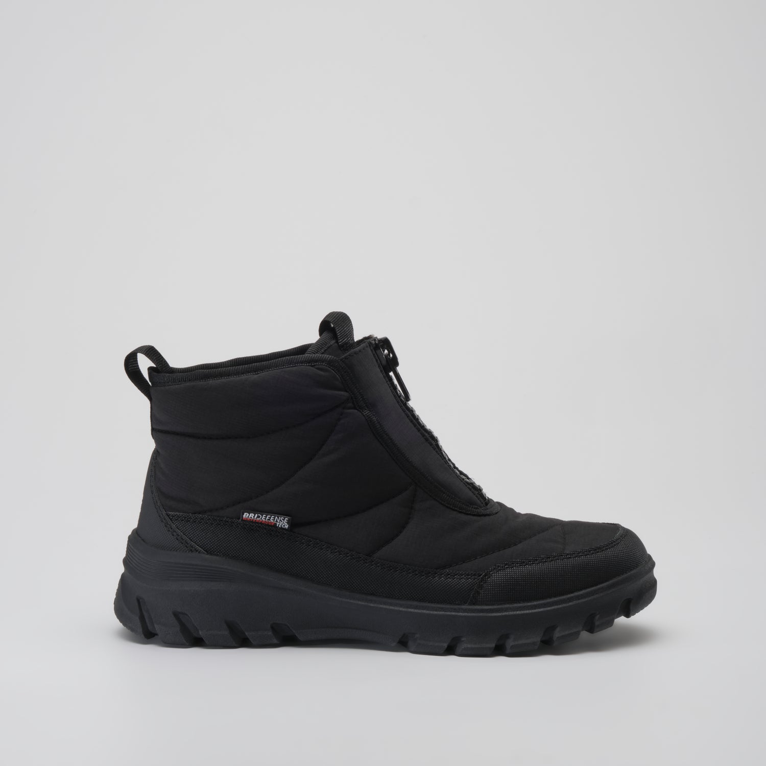 Black,Noir : Snowdon Low Wide Women's Winter Boots - Side View