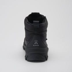 Black,Noir : Snowdon Low Wide Women's Winter Boots - Back View